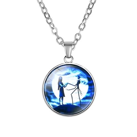 Nightmare Before Christmas Necklace Jack and Sally Meant to be. - Picture 12 of 12